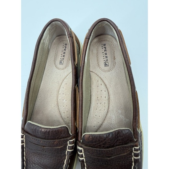 Sperry Top Sider Women's Brown Leather Boat Shoes Loafers Moccasins Size 8.5 - Picture 3 of 10